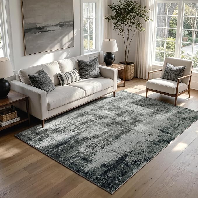 Washable Rugs 5x7 Area Rugs for Living Room, Dining Room, Nursery | No Creases by Lbris