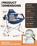 KingCamp Hammock Camping Chair, Swinging Portable Camp Chairs - Image 3