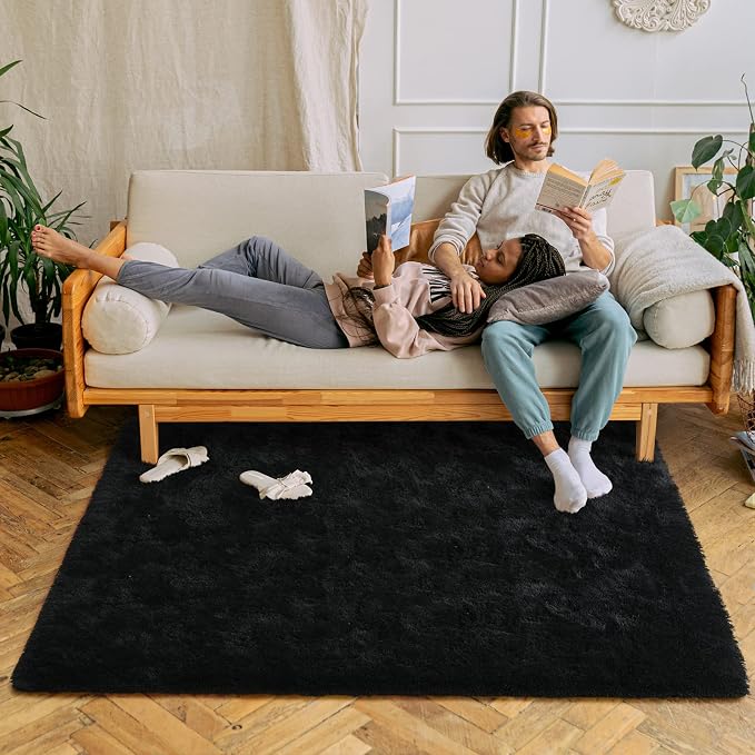 Chicrug Soft Area Rugs for Bedroom Living Room Plush Fluffy Rug 4x6 | Shag - Image 2