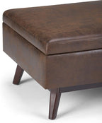 SIMPLIHOME Owen Coffee Table Storage Ottoman - Image 9