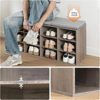 HOOBRO Shoe Storage Bench with Cushion, 39.4" L Entryway Bench with 12 Cubbies - Image 6
