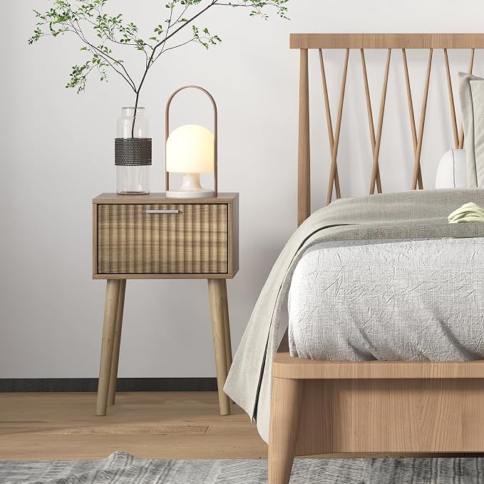 LAATOOREE Nightstands Set of 2, Small Size Side End Table, Bedside Table - Image 2