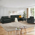 84" Convertible Sectional Sofa Set, 3 Seat L Shaped Couch by soscana