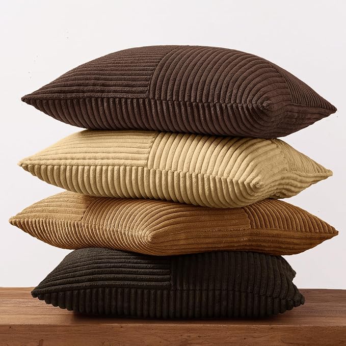 MIULEE Boho Decorative Throw Pillow Covers 18x18 Set of 4 Farmhouse Neutral - Image 5