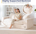 MAXYOYO 3 Seater Sofa for Living Room, Tufted Boneless Couch Bubbled Sofa Couch - Image 7