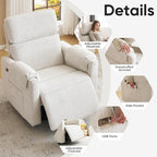 24" Extra Wide Swivel Rocker Recliner Chair - Image 5