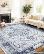 AMADA HOMEFURNISHING Washable Area Rug, Low-Profile Large Area Rug - Image 4