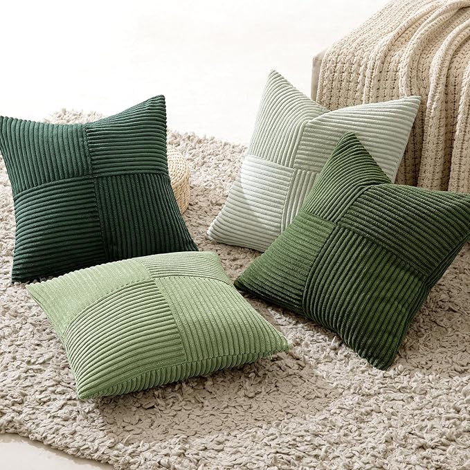 MIULEE Spring Green Decorative Throw Pillow Covers 24x24 Inch Set of 4 Boho - Image 3