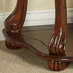 Touch of Class Eudora Natural Cherry Console Table | Half Round Wooden Vintage - Image 5
