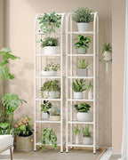 Hzuaneri Bookcase Bookshelf, Tempered Glass Arched Bookshelf - Image 5
