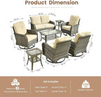 Weaxty 8 Pieces Outdoor Patio Furniture Sets - Image 2