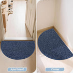 BEQHAUSE Dirt Trapper Door Mat 17" x 30" Half Circle Non Slip Rugs, Absorbent - Image 9