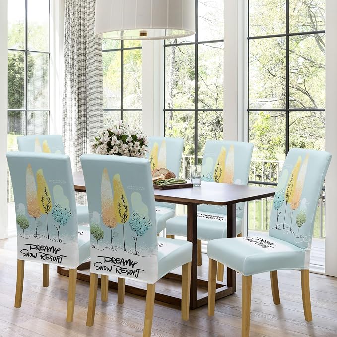 BIETYONE Stretch Dining Chair Covers Set of 4, Soft Removable Washable Kitchen - Image 2