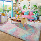 Amdrebio Rainbow Unicorn Pastel Cute Area Rug 4x6 - Image 7
