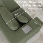 152'' Modern Boneless Couch, Oversized 2-in-1 Modular Sectional Sofa Bed - Image 4