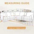 HDCAXKJ 100% Waterproof Reclining Sectional Couch Covers L Shape Recliner Sofa - Image 2