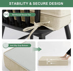 Summsun Patio Chair Cushions 22 x 22 Inch, Faux Linen Outdoor Furniture Cushions - Image 4