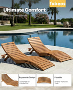 Folding HDPE Outdoor Chaise Lounge - Image 4
