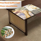 Japanese Floor Table Bamboo Folding Coffee Table Portable Solid Wood Japanese - Image 6
