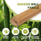 Natural Bamboo Wall Panel 48 x 94.5 Inch, Renewable Pole Wrap Bamboo - Image 4