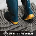 Sturdy Front Door Mat, Absorbent Muddy Dirt Resist Welcome Door Mats Outdoor - Image 2