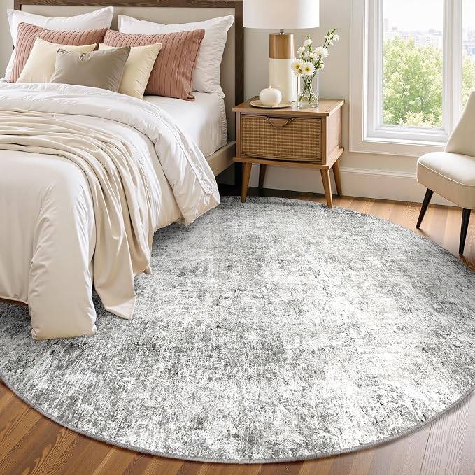 RELEANY Washable Round 8ft Area Rug by RELEANY