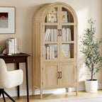 ONBRILL 71" Tall Arched Cabinet, 5-Tier Arched Kitchen Pantry - Image 8