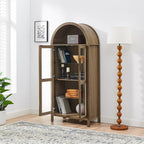 67" Tall Display Cabinet with Glass Doors, Glass Display Case Storage Cabinets - Image 5