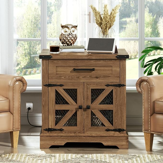 RALGEND Farmhouse End Table Set of 2, Large End Table - Image 8