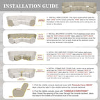 100% Waterproof Sectional Recliner Couch Covers - Image 7