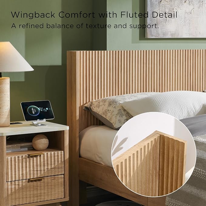 T4TREAM Fluted King Size Bed Frame - Image 5