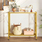 Tajsoon 28.3" Entryway Table, 2-Tier Small Consle Table - Image 7