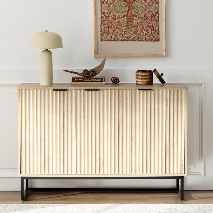 EYYTHUNG Fluted Storage Cabinet - Image 7