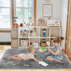 Grey Small Bedroom Rugs 2x4 Ft, Plush Washable Runner Rugs - Image 7