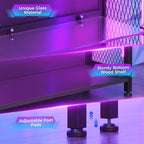 AODK Display Case with LED Lights, Display Cabinet with Glass Storage Shelves - Image 7