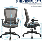 ELABEST T96 Mesh Office Chair, Ergonomic Computer Desk Chair, Sturdy Task - Image 3