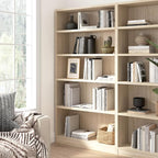Bush Home Tall 5 Shelf Bookcase, 5 Tier Bookshelf Storage Cabinet - Image 2