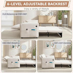 63" Velvet 3 in 1 Convertible Sleeper Sofa Bed, Pull Out Couch Bed Loveseat - Image 5