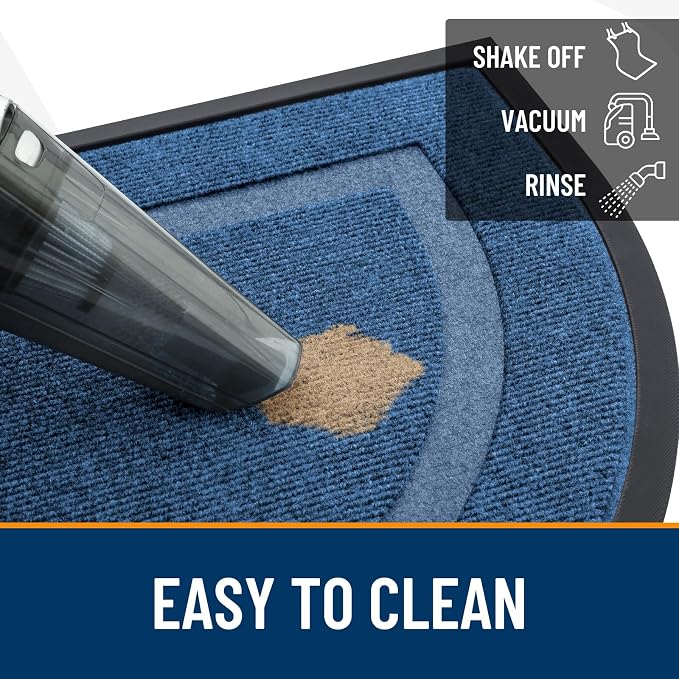 OLANLY Half Circle Front Door Mat Outside 59x23 All-Season Rubber Doormat | - Image 6
