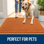 OLANLY Dog Door Mat for Muddy Paws 70x32, Super Absorbent Chenille Mud Mat | - Image 6