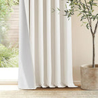 Natural 100% Blackout Pinch Pleated Linen Curtains 63 Inch Long - Image 9