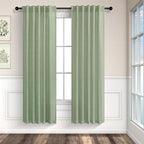 Pitalk Light Sage Curtains 38 Inch Wide by Pitalk