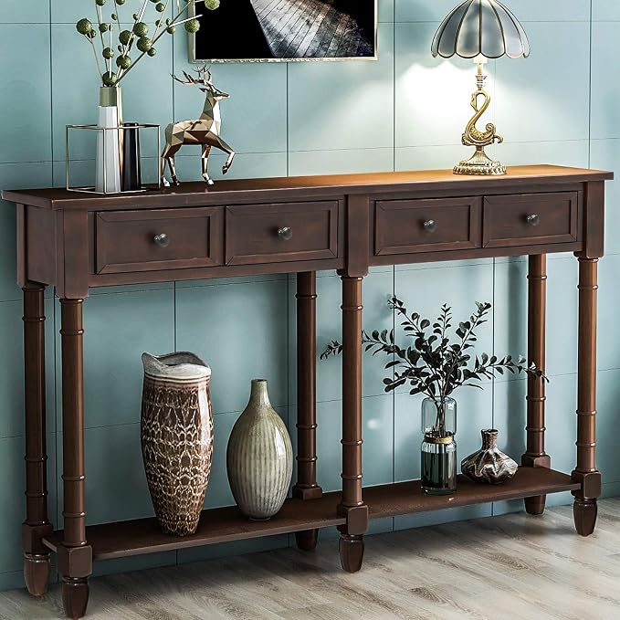 Merax Retro Console Table Sofa Table by Merax