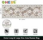 HEBE Hallway Runner Rug 2'8''x8', Washable Non Slip Kitchen Rug Runner | Soft - Image 2