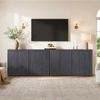 SICOTAS Buffet Cabinet with Storage Accent Sideboard with 4 Doors 66.3" Wide - Image 7