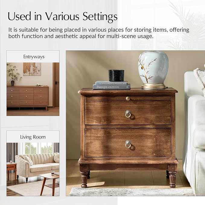 HULALA HOME Solid Wood Storage End Tables - Image 6