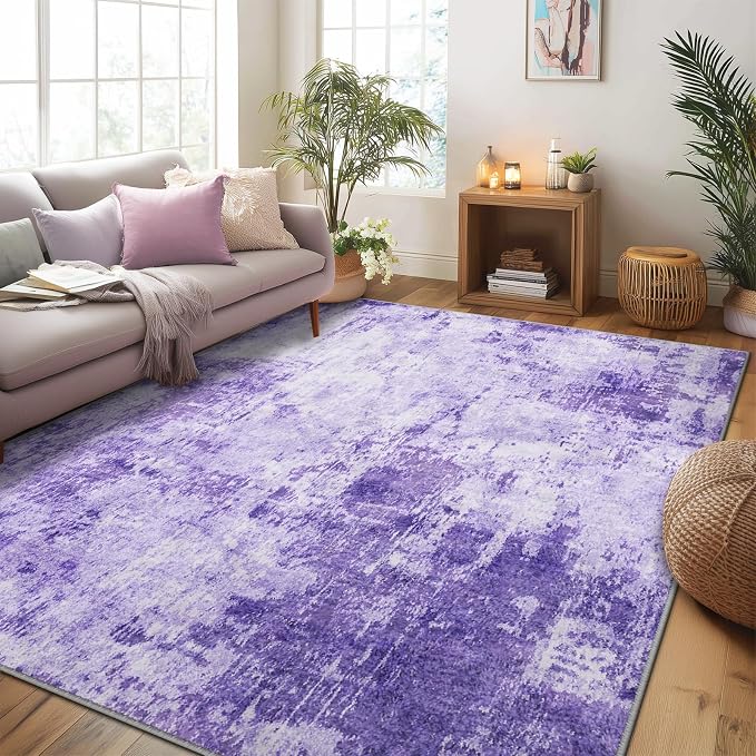 RELEANY Washable 5'x7' Abstract Area Rug - Image 6