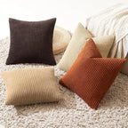 MIULEE Fall Decorative Throw Pillow Covers Chocolate Brown Rust 20x20 | Set of 4 - Image 4