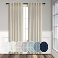 Beige Linen Curtains 38 Inch Width by Pitalk