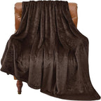 BEDELITE Fleece Blanket Soft Plush Twin Size Blanket Brown 60"x80" | Ultra Soft by BEDELITE